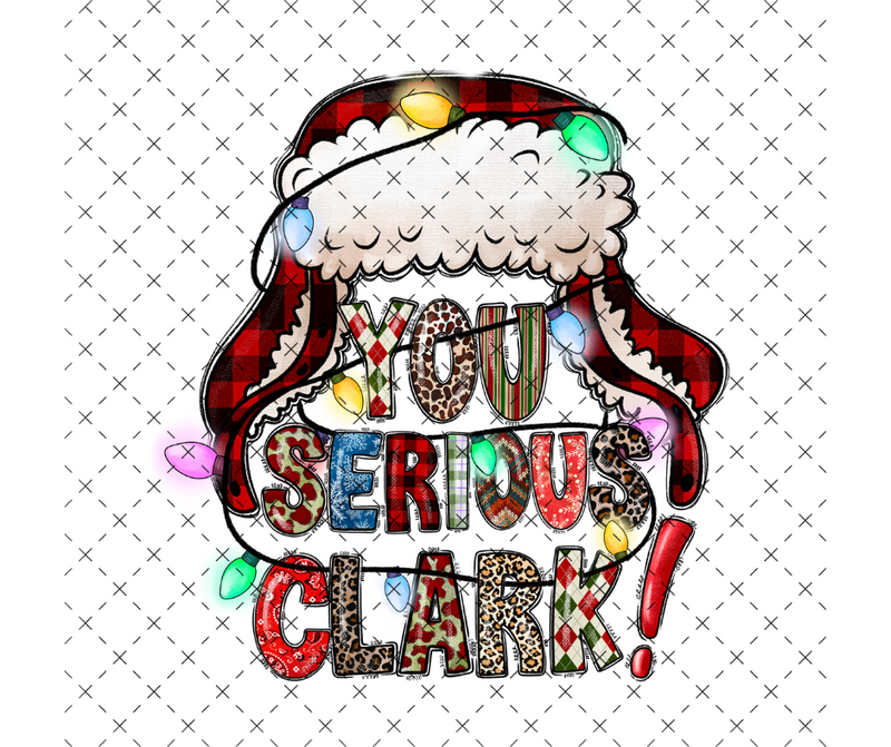 Serious Clark Christmas DTF Print