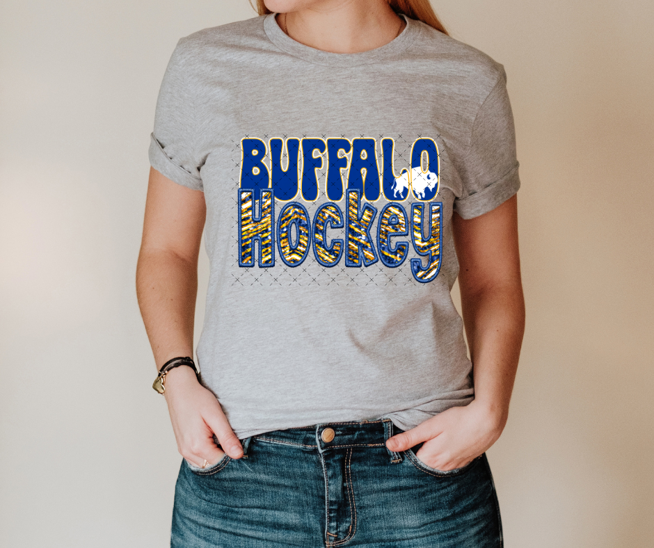 Buffalo Hockey Faux DTF Print