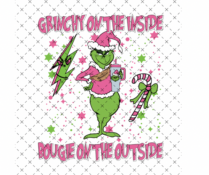 Grinch Christmas DTF Print