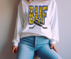 BUF Blue and Gold Hockey Exclusive Sequin DTF Print