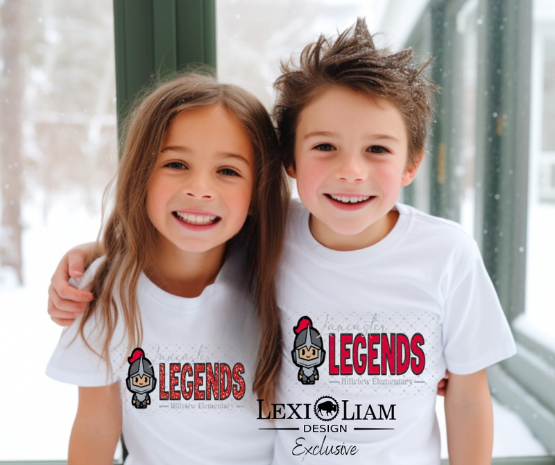Hillview Legends Kids T-shirt (Non Glitter)