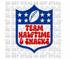 Team Halftime Snacks Shield 2 DTF Print