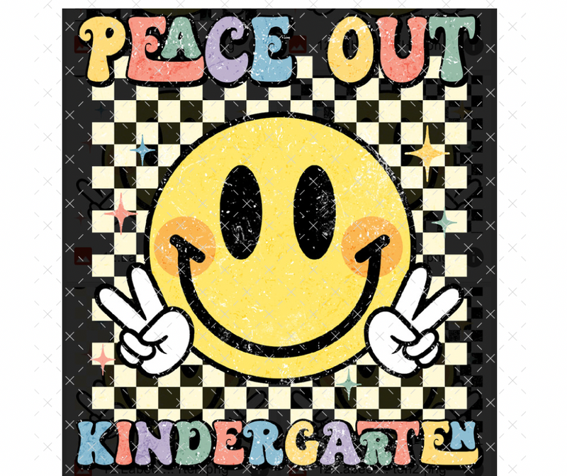 Peace out Kindergarten DTF Print