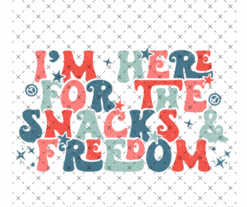Snacks and Freedom Retro DTF Print