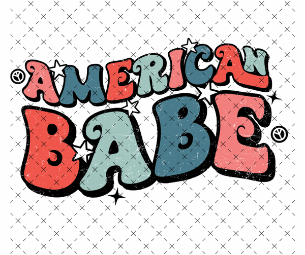 American Babe Retro DTF Print