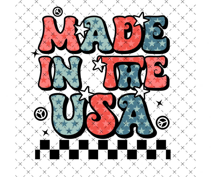 Made in the USA Retro DTF Print