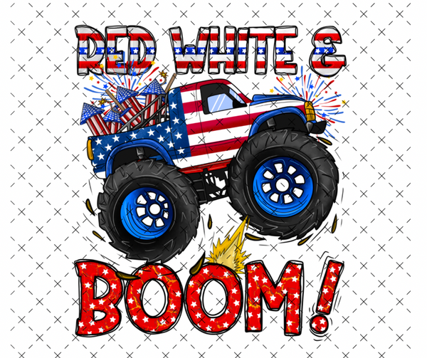 Red White, and Boom DTF Print
