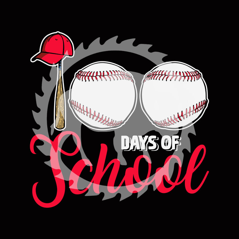 Baseball 100th Day of School DTF Print