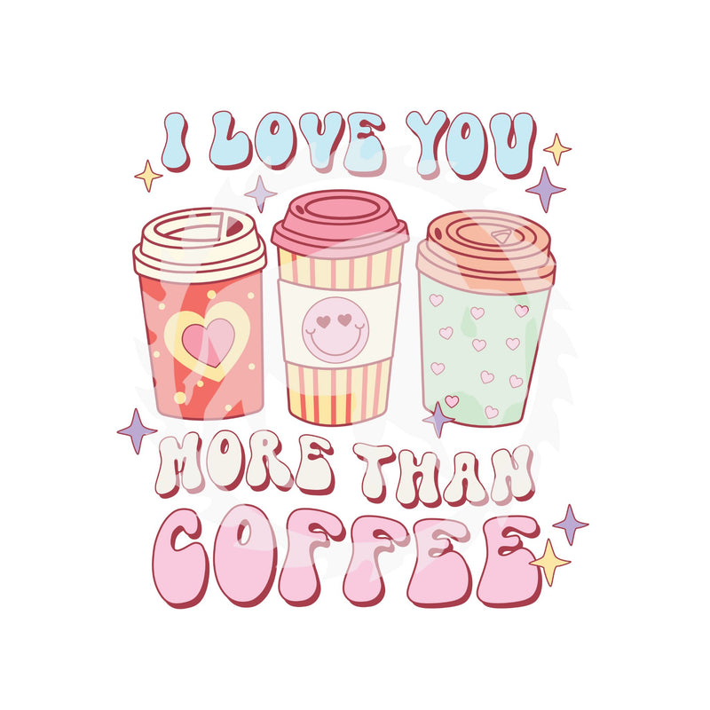 Retro Coffee Valentine's Day DTF Print