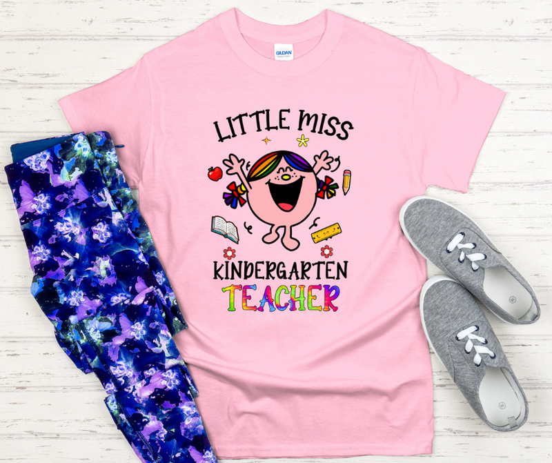 Little Miss Kindergarten Teacher T-shirt (DTF Print)