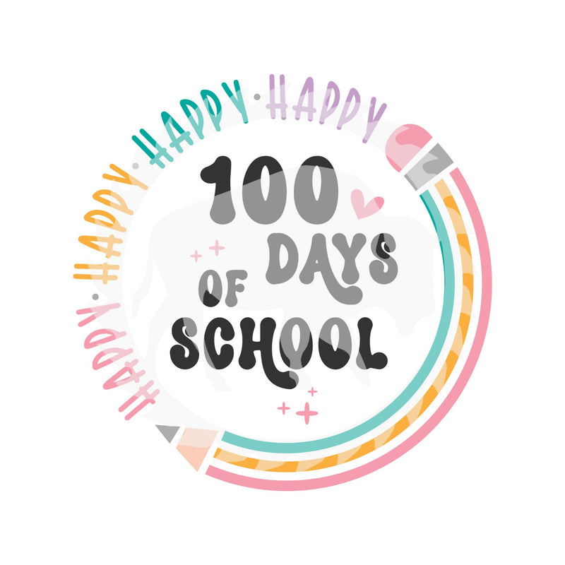 100 Days of school (light color shirt)  DTF Print
