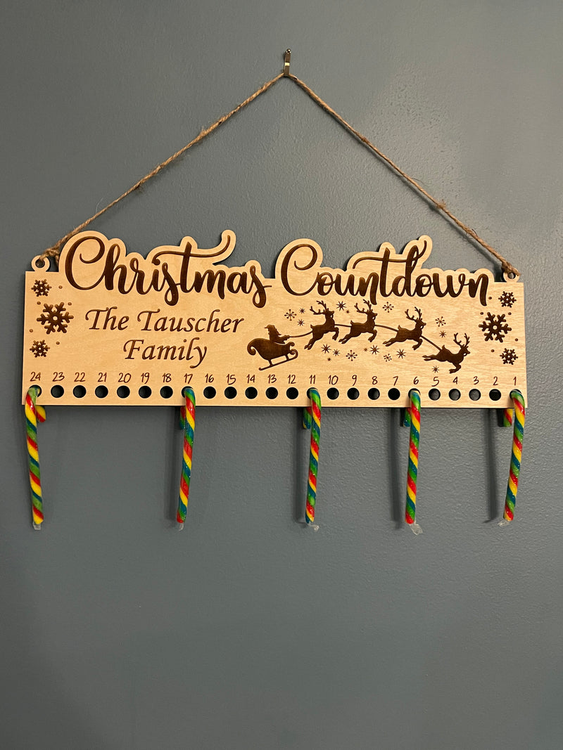 Candy came Christmas countdown