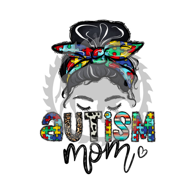 Autism Mom DTF Print