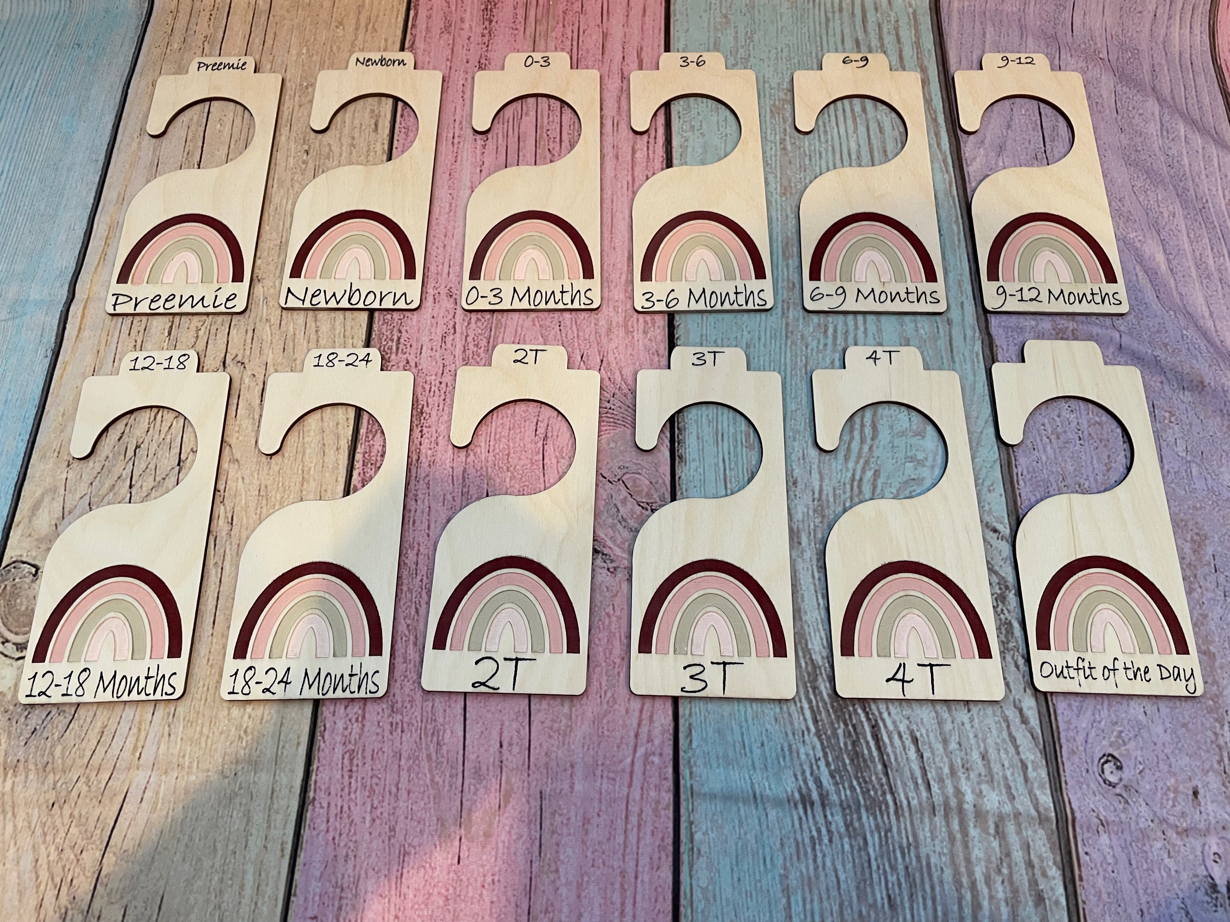 Baby Milestone Rainbow Rounds - Baby Milestone Closet hangers