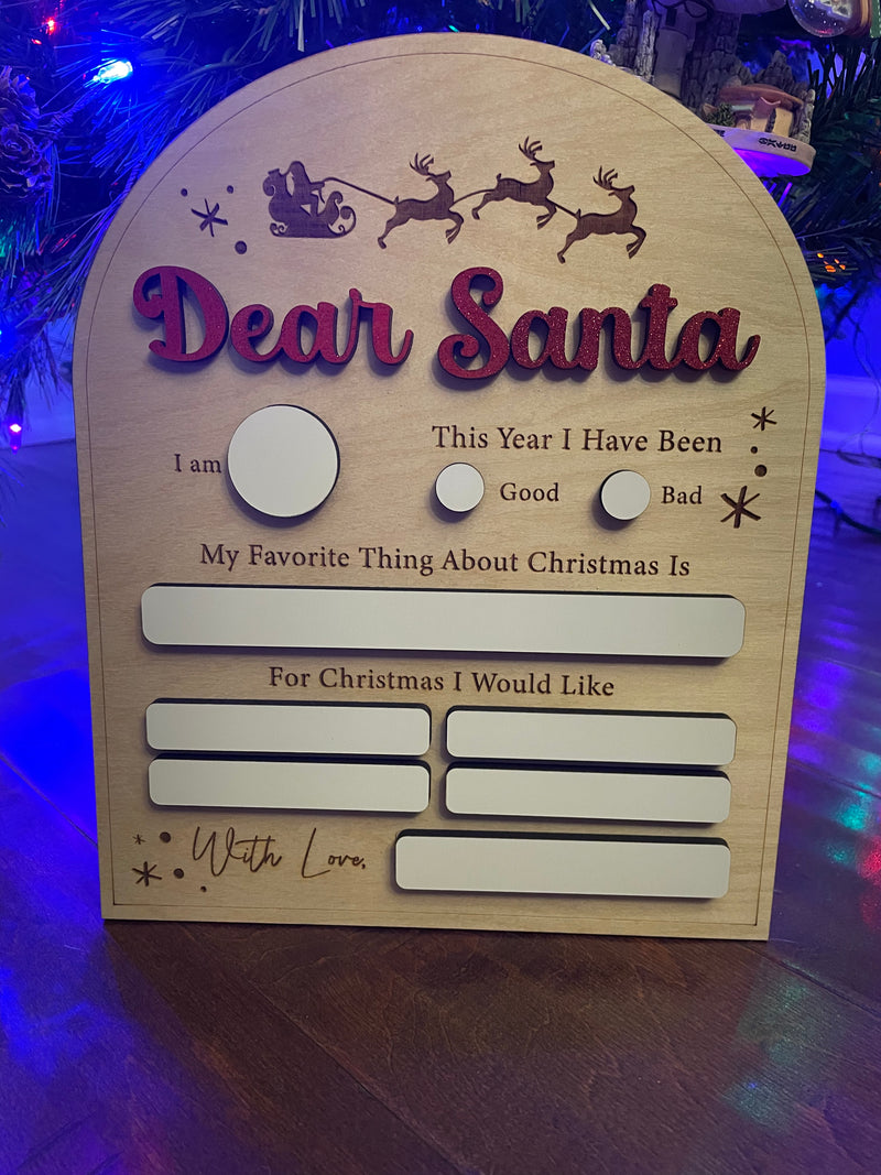 Dear Santa Sign / Dry erase board