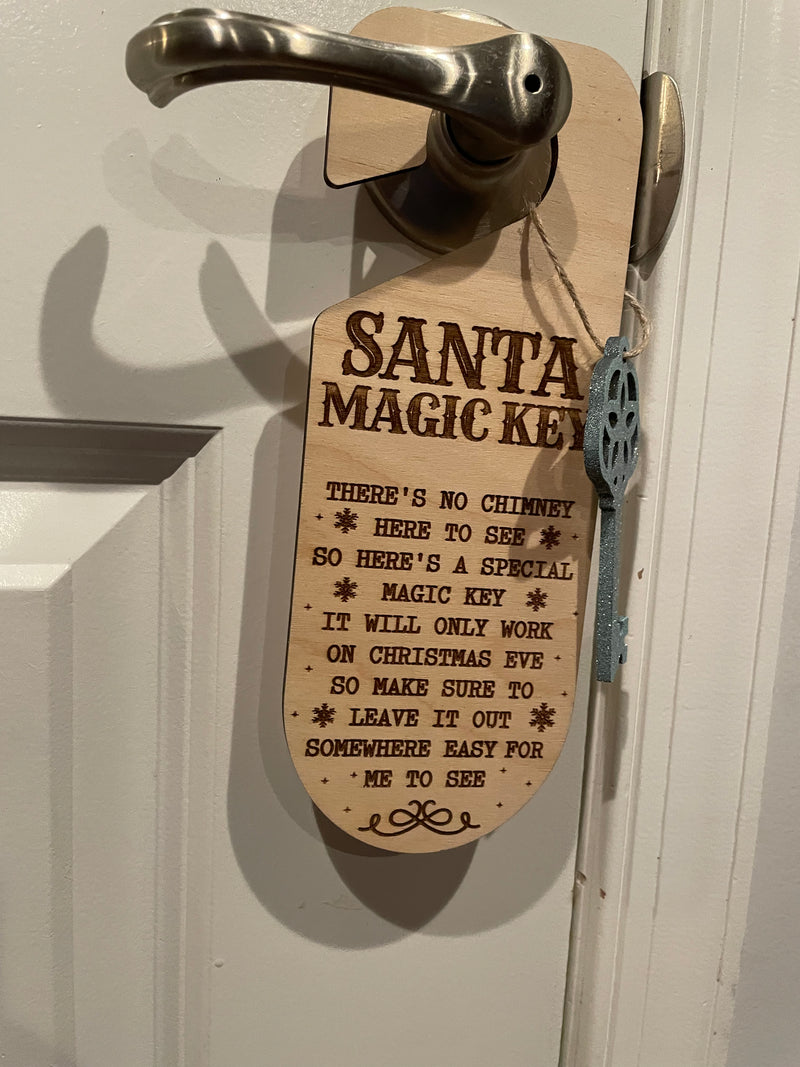 Santa Key Door Hanger with Key