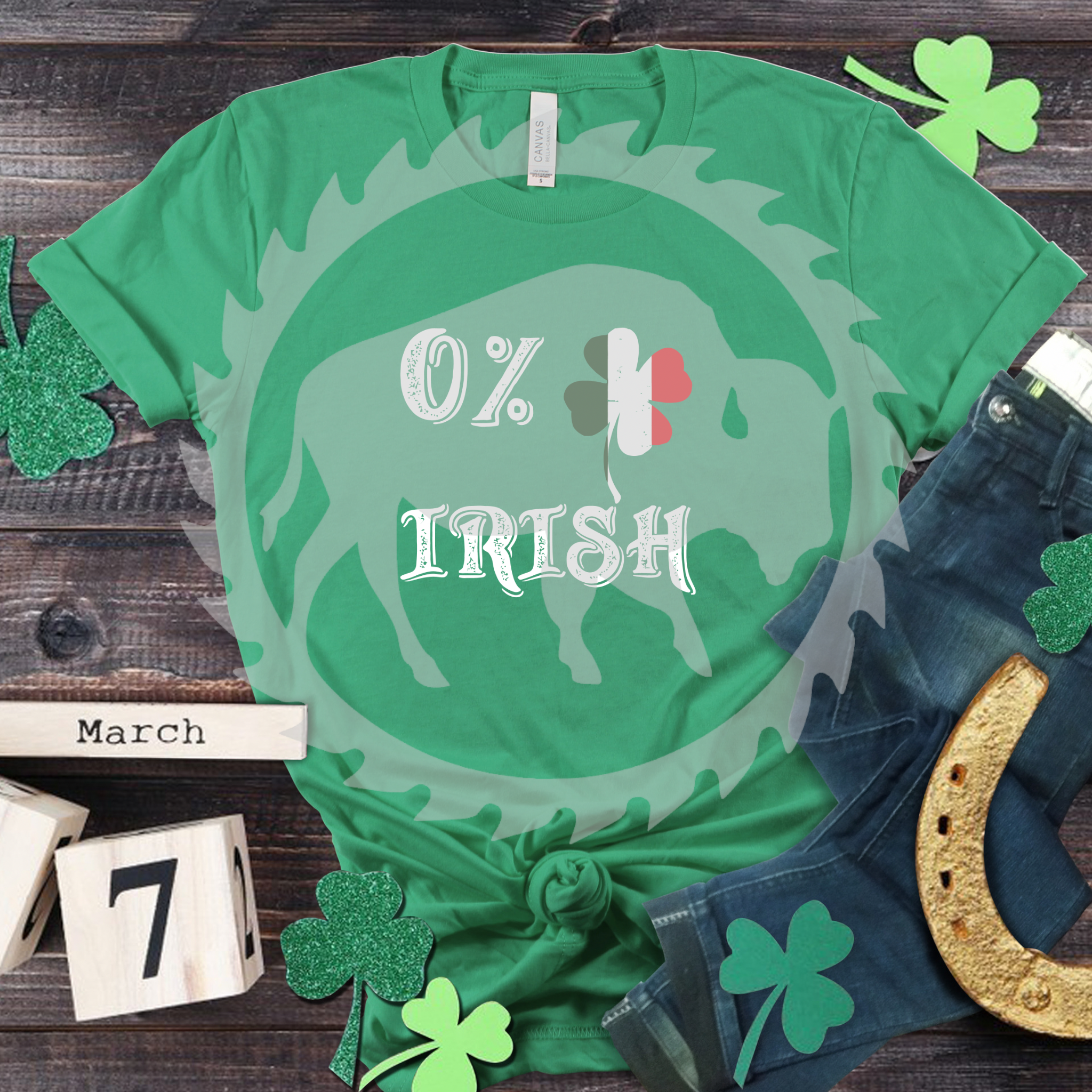 0% Irish St. Patrick’s Day DTF Print