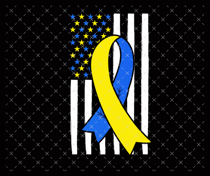 Down Syndrome Day Ribbon Flag DTF Print