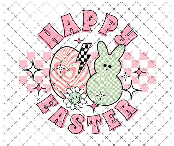 Happy Easter Retro DTF Print