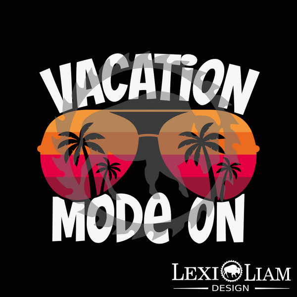 Vacation Mode Dark Shirt DTF Print