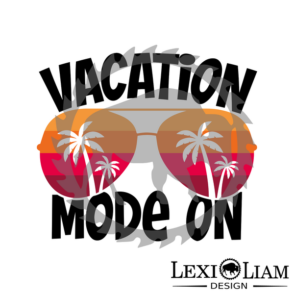 Vacation Mode Light Shirt DTF Print