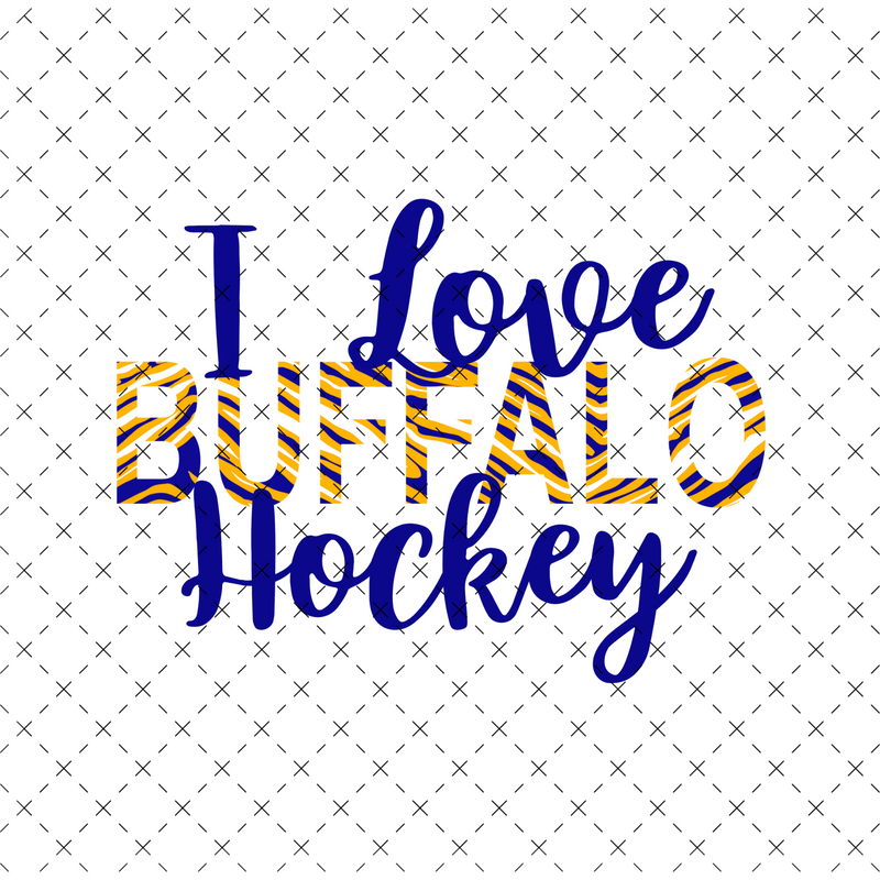I love Buffalo Hockey DTF Print