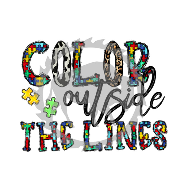 Color Outside the Lines DTF Print