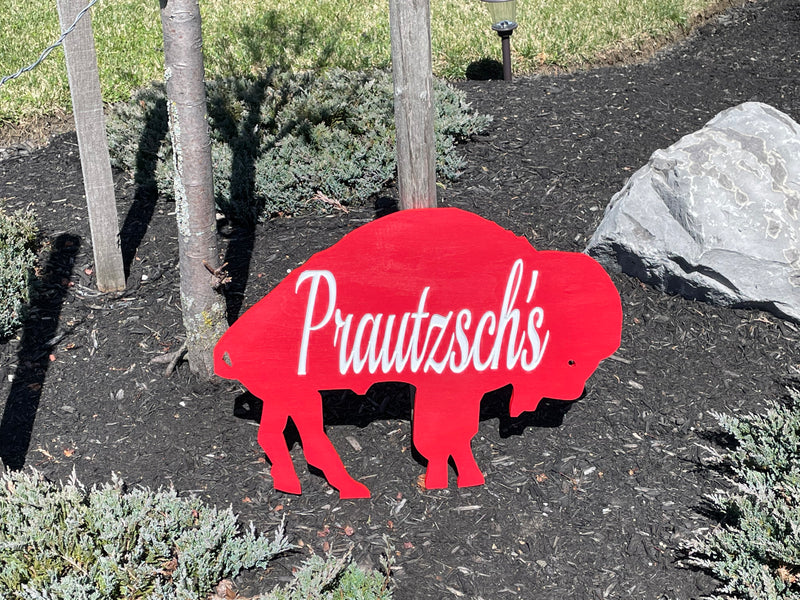 Personalized Garden Buffalo