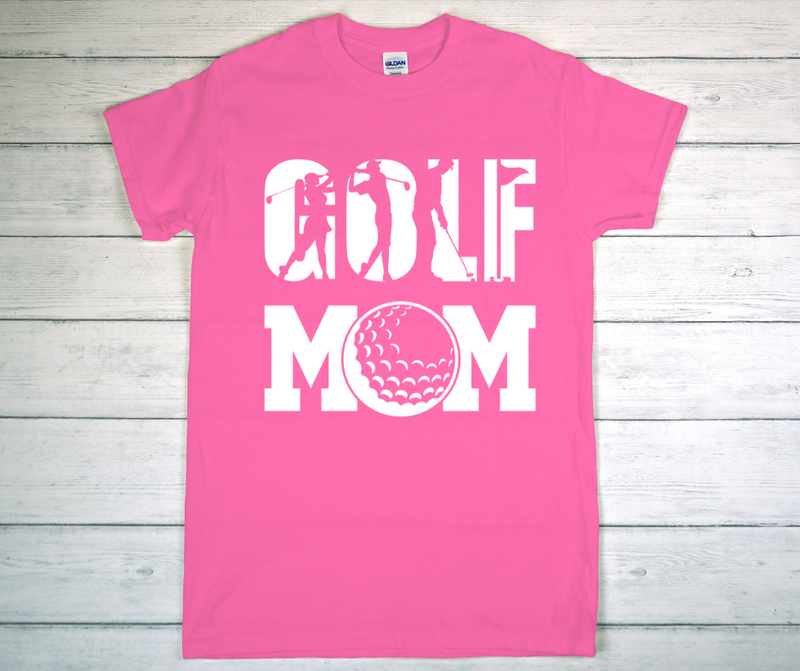 Golf Mom White DTF Print