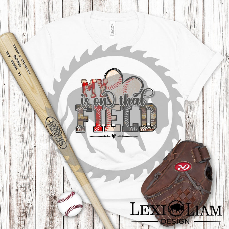 My heart is on that field baseball DTF Print