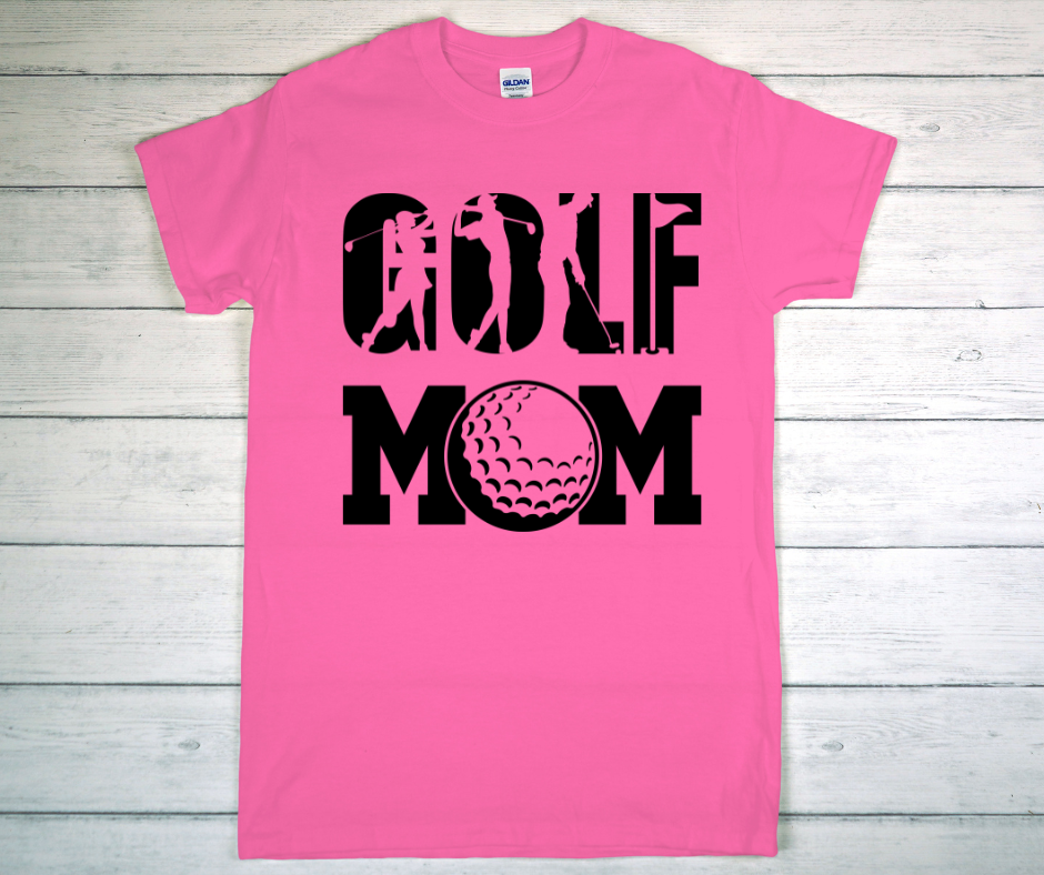 Golf Mom Black DTF Print