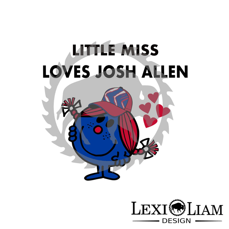 Little miss loves Josh Allen DTF Print