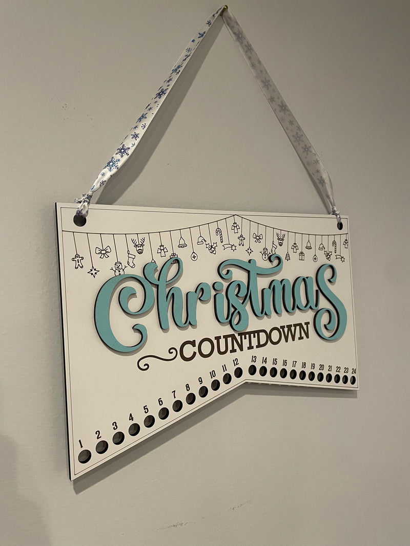 Christmas Candy Cane Countdown (White)