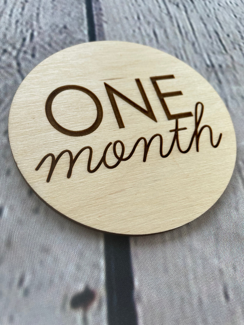 Baby Monthly Milestone Round