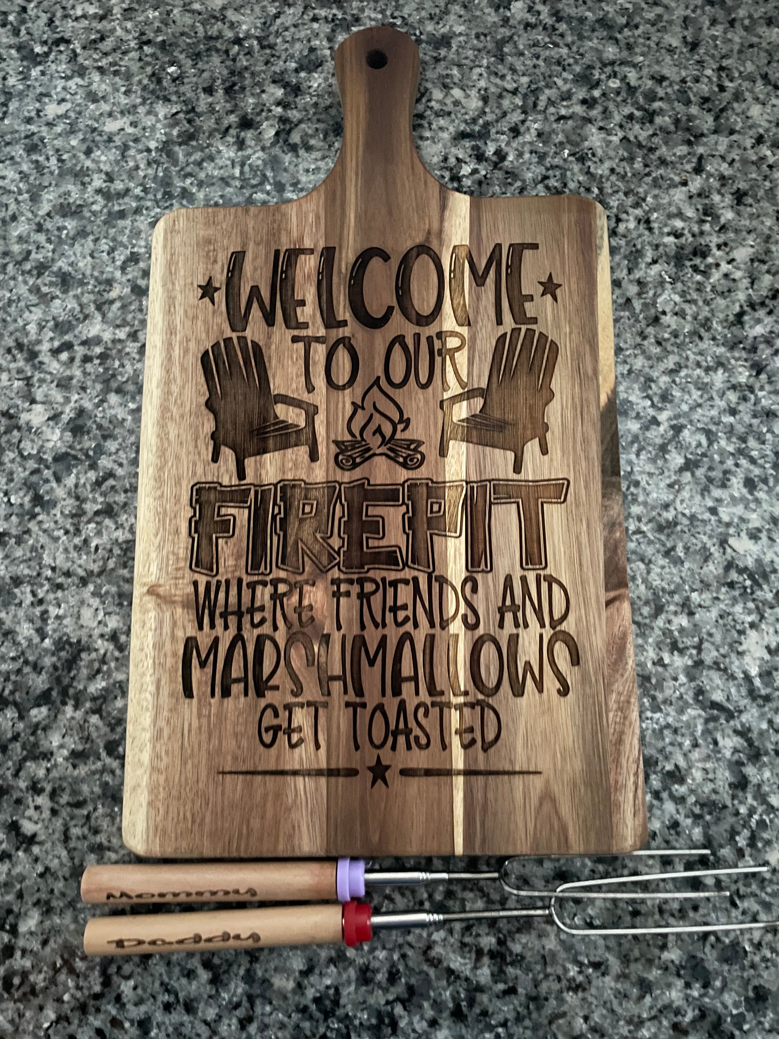 Welcome to Our Fire Pit Charcuterie Board - Personalized Charcuterie Board