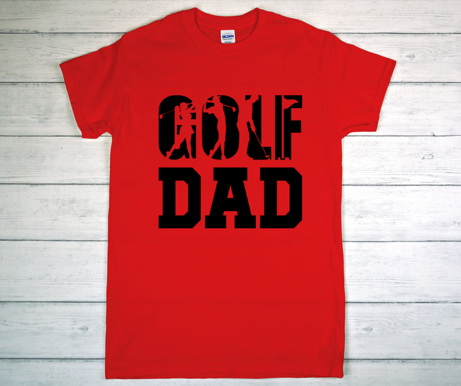 Golf Dad Black DTF Print